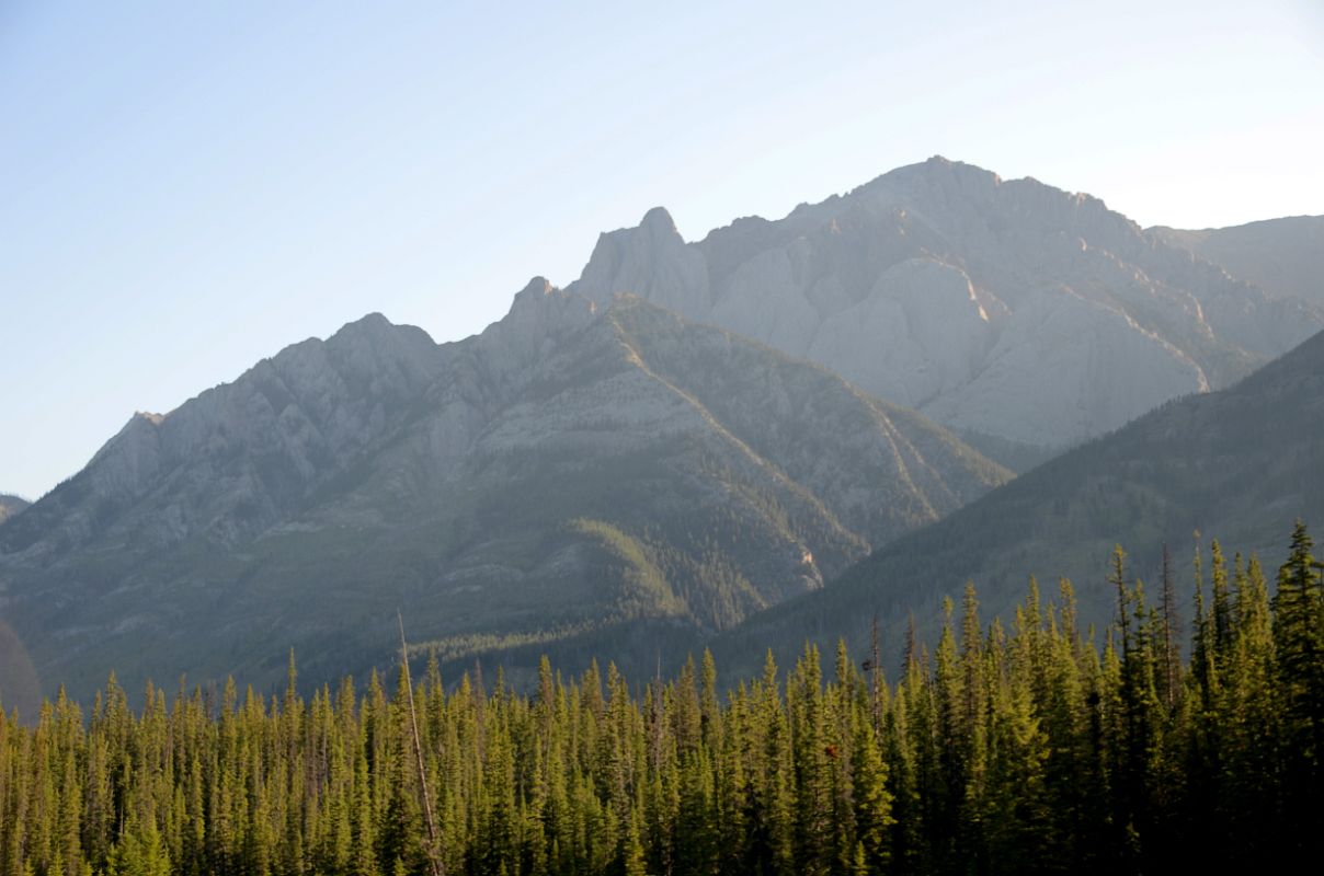 20 The Finger Early Morning From Trans Canada Highway After Leaving Banff Driving Towards Lake Louise in Summer